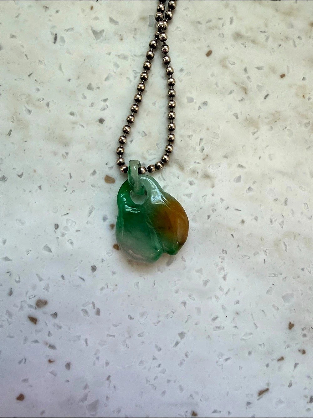 Green & Brown Jade Pendant